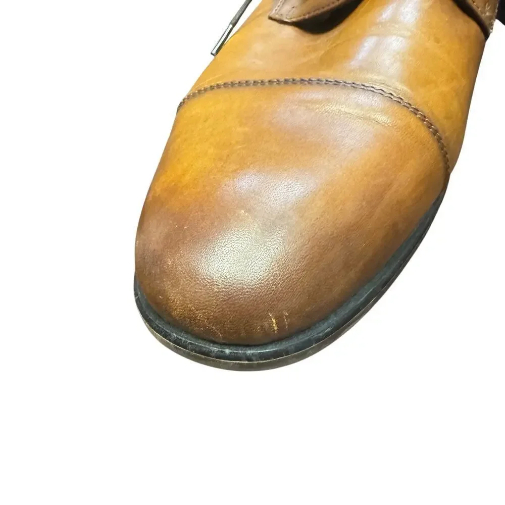 Aldo Mulligan Cognac Brown Leather Oxford Dress Shoes‎ Non-Slip Men's 10.5